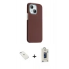 MARSİLYAN™- iPhone 14 Kılıf Kozmos Klasik Prime - Siyah Bilvis Hayalet Cam Ekran Koruyucu + Diamond Kamera Lens - SABE