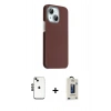 MARSİLYAN™- iPhone 14 Kılıf Kozmos Klasik Prime - Siyah Bilvis Hayalet Cam Ekran Koruyucu + Shine Kamera Lens - SH