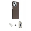MARSİLYAN™- iPhone 14 Kılıf Kozmos Klasik Prime - Siyah Bilvis Hayalet Cam Ekran Koruyucu + Diamond Kamera Lens - YL