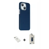 MARSİLYAN™- iPhone 14 Kılıf Kozmos Klasik Prime - Siyah Bilvis Hayalet Cam Ekran Koruyucu + Diamond Kamera Lens - YL