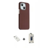 MARSİLYAN™- iPhone 14 Kılıf Kozmos Klasik Prime - Siyah Bilvis Hayalet Cam Ekran Koruyucu + Diamond Kamera Lens - YL
