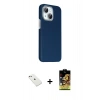MARSİLYAN™- iPhone 14 Kılıf Kozmos Klasik Prime - Siyah Buffer Cam Ekran Koruyucu + Diamond Kamera Lens - PE