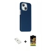 MARSİLYAN™- iPhone 14 Kılıf Kozmos Klasik Prime - Siyah Buffer Cam Ekran Koruyucu + Diamond Kamera Lens - SABE