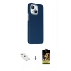 MARSİLYAN™- iPhone 14 Kılıf Kozmos Klasik Prime - Siyah Buffer Cam Ekran Koruyucu + Diamond Kamera Lens - YL