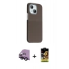 MARSİLYAN™- iPhone 14 Kılıf Kozmos Klasik Prime - Siyah Buffer Cam Ekran Koruyucu + Raze Metal Kamera Lens - SH