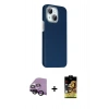MARSİLYAN™- iPhone 14 Kılıf Kozmos Klasik Prime - Siyah Buffer Cam Ekran Koruyucu + Raze Metal Kamera Lens - SH