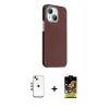 MARSİLYAN™- iPhone 14 Kılıf Kozmos Klasik Prime - Siyah Buffer Cam Ekran Koruyucu + Shine Kamera Lens - GI