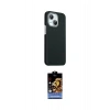 MARSİLYAN™- iPhone 14 Kılıf Kozmos Klasik Prime - Siyah Buffer Hayalet Cam Ekran Koruyucu
