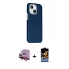 MARSİLYAN™- iPhone 14 Kılıf Kozmos Klasik Prime - Siyah Buffer Hayalet Cam Ekran Koruyucu + Raze Metal Kamera Lens - KI