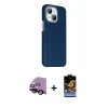 MARSİLYAN™- iPhone 14 Kılıf Kozmos Klasik Prime - Siyah Buffer Hayalet Cam Ekran Koruyucu + Raze Metal Kamera Lens - SH
