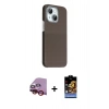 MARSİLYAN™- iPhone 14 Kılıf Kozmos Klasik Prime - Siyah Buffer Hayalet Cam Ekran Koruyucu + Raze Metal Kamera Lens - KI