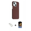 MARSİLYAN™- iPhone 14 Kılıf Kozmos Klasik Prime - Siyah Buffer Hayalet Cam Ekran Koruyucu + Diamond Kamera Lens - YL