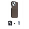 MARSİLYAN™- iPhone 14 Kılıf Kozmos Klasik Prime - Siyah Joko Magic 5D Cam + PVD Metal Kamera Lens - SH