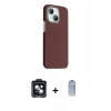 MARSİLYAN™- iPhone 14 Kılıf Kozmos Klasik Prime - Siyah Joko Magic 5D Cam + PVD Metal Kamera Lens - SH