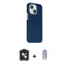 MARSİLYAN™- iPhone 14 Kılıf Kozmos Klasik Prime - Siyah Joko Magic 5D Cam + PVD Metal Kamera Lens - SH