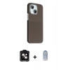 MARSİLYAN™- iPhone 14 Kılıf Kozmos Klasik Prime - Siyah Joko Magic 5D Cam + PVD Metal Kamera Lens - TU
