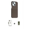 MARSİLYAN™- iPhone 14 Kılıf Kozmos Klasik Prime - Siyah Joko Magic 5D Hayalet Cam + Shine Kamera Lens - GD