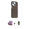 MARSİLYAN™- iPhone 14 Kılıf Kozmos Klasik Prime - Siyah Joko Magic 5D Hayalet Cam + Raze Metal Kamera Lens - KI