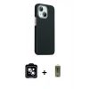 MARSİLYAN™- iPhone 14 Kılıf Kozmos Klasik Prime - Siyah Joko Magic 5D Hayalet Cam + PVD Metal Kamera Lens - MI