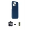 MARSİLYAN™- iPhone 14 Kılıf Kozmos Klasik Prime - Siyah Joko Magic 5D Hayalet Cam + Siyah PVD Metal Kamera Lens