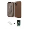 MARSİLYAN™- iPhone 14 Kılıf Kozmos Yansıma Özel Seri - Şeffaf 360 Full Body Arka Koruyucu + Diamond Kamera Lens - YL