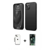 MARSİLYAN™- iPhone 14 Kılıf Kozmos Yansıma Özel Seri - Şeffaf 360 Full Body Arka Koruyucu + Shine Kamera Lens - GI