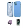 MARSİLYAN™- iPhone 14 Kılıf Kozmos Yansıma Özel Seri - Şeffaf 360 Full Body Arka Koruyucu + Raze Metal Kamera Lens - GS