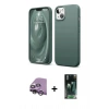 MARSİLYAN™- iPhone 14 Kılıf Kozmos Yansıma Özel Seri - Şeffaf 360 Full Body Arka Koruyucu + Raze Metal Kamera Lens - GS