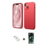 MARSİLYAN™- iPhone 14 Kılıf Kozmos Yansıma Özel Seri - Şeffaf 360 Full Body Arka Koruyucu + Diamond Kamera Lens - KI