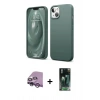 MARSİLYAN™- iPhone 14 Kılıf Kozmos Yansıma Özel Seri - Şeffaf 360 Full Body Arka Koruyucu + Raze Metal Kamera Lens - MR