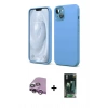 MARSİLYAN™- iPhone 14 Kılıf Kozmos Yansıma Özel Seri - Şeffaf 360 Full Body Arka Koruyucu + Raze Metal Kamera Lens - MR