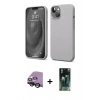 MARSİLYAN™- iPhone 14 Kılıf Kozmos Yansıma Özel Seri - Şeffaf 360 Full Body Arka Koruyucu + Raze Metal Kamera Lens - SH