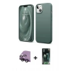 MARSİLYAN™- iPhone 14 Kılıf Kozmos Yansıma Özel Seri - Şeffaf 360 Full Body Arka Koruyucu + Raze Metal Kamera Lens - SH