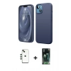 MARSİLYAN™- iPhone 14 Kılıf Kozmos Yansıma Özel Seri - Şeffaf 360 Full Body Arka Koruyucu + Shine Kamera Lens - YL