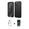 MARSİLYAN™- iPhone 14 Kılıf Kozmos Yansıma Özel Seri - Şeffaf 360 Full Body Arka Koruyucu + Shine Kamera Lens - MI