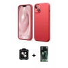MARSİLYAN™- iPhone 14 Kılıf Kozmos Yansıma Özel Seri - Şeffaf 360 Full Body Arka Koruyucu + PVD Metal Kamera Lens - TU