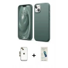 MARSİLYAN™- iPhone 14 Kılıf Kozmos Yansıma Özel Seri - Şeffaf Pasifik Cam Ekran Koruyucu + Shine Kamera Lens - GD