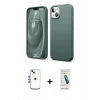 MARSİLYAN™- iPhone 14 Kılıf Kozmos Yansıma Özel Seri - Şeffaf Pasifik Cam Ekran Koruyucu + Shine Kamera Lens - MI