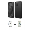 MARSİLYAN™- iPhone 14 Kılıf Kozmos Yansıma Özel Seri - Şeffaf Pasifik Cam Ekran Koruyucu + Shine Kamera Lens - MI