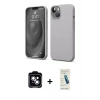 MARSİLYAN™- iPhone 14 Kılıf Kozmos Yansıma Özel Seri - Şeffaf Pasifik Cam Ekran Koruyucu + PVD Metal Kamera Lens - MI