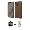 MARSİLYAN™- iPhone 14 Kılıf Kozmos Yansıma Özel Seri - Şeffaf Pasifik Cam Ekran Koruyucu + PVD Metal Kamera Lens - MI