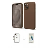MARSİLYAN™- iPhone 14 Kılıf Kozmos Yansıma Özel Seri - Şeffaf Pasifik Cam Ekran Koruyucu + Shine Kamera Lens - GD