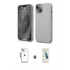 MARSİLYAN™- iPhone 14 Kılıf Kozmos Yansıma Özel Seri - Şeffaf Pasifik Cam Ekran Koruyucu + Shine Kamera Lens - GS