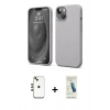 MARSİLYAN™- iPhone 14 Kılıf Kozmos Yansıma Özel Seri - Şeffaf Pasifik Cam Ekran Koruyucu + Shine Kamera Lens - GD