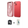 MARSİLYAN™- iPhone 14 Kılıf Kozmos Yansıma Özel Seri - Şeffaf Pasifik Cam Ekran Koruyucu + PVD Metal Kamera Lens - YL