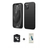 MARSİLYAN™- iPhone 14 Kılıf Kozmos Yansıma Özel Seri - Şeffaf Pasifik Cam Ekran Koruyucu + PVD Metal Kamera Lens - YL