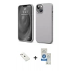 MARSİLYAN™- iPhone 14 Kılıf Kozmos Yansıma Özel Seri - Şeffaf Royal Nano Ekran Koruyucu + Diamond Kamera Lens - PE
