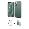 MARSİLYAN™- iPhone 14 Kılıf Kozmos Yansıma Özel Seri - Şeffaf Royal Nano Ekran Koruyucu + Shine Kamera Lens - GS