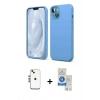 MARSİLYAN™- iPhone 14 Kılıf Kozmos Yansıma Özel Seri - Şeffaf Royal Nano Ekran Koruyucu + Shine Kamera Lens - GS