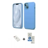 MARSİLYAN™- iPhone 14 Kılıf Kozmos Yansıma Özel Seri - Şeffaf Royal Nano Ekran Koruyucu + Diamond Kamera Lens - KI